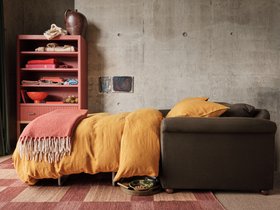 Queenie Sofa Bed Medium in Coffee Bean Brown Linen