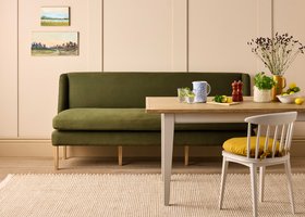 Pewy Sofa Bench in Grass Clippings Green Twill