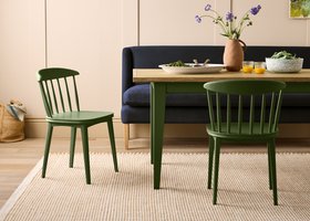 Pair of Drummer Kitchen Chairs in Grass Clippings Green