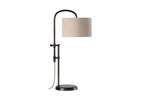 Idler Table Lamp in Blackened Bronze