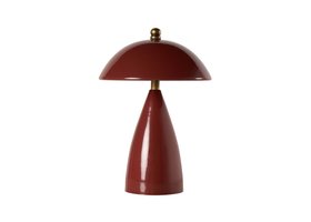 Shroomer No Strings Rechargeable Table Lamp in Toffee Apple Red