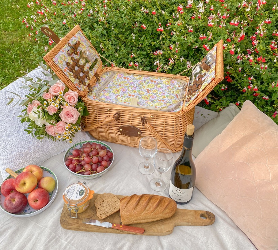 Panier pique nique Giverny jaune