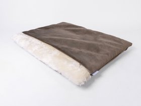 Charley Chau Burrow Bag Dog Bed in Velour - Brown Mole (Limited Edition)