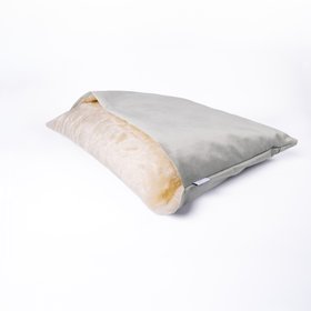 Charley Chau Dog Snuggle Bed - Styled to Order in Velour 'Silver'