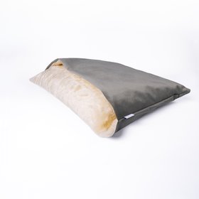 Charley Chau Dog Snuggle Bed - Styled to Order in Velour 'Pencil'