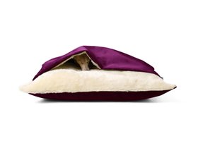 Charley Chau Dog Snuggle Bed - Styled to Order in Velour 'Byzantium'