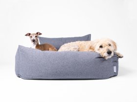 Charley Chau Bliss Bolster Bed for Dogs in Nimbus Grey