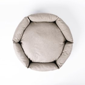 Charley Chau Ducky Donut Dog Bed in Cosmo - Limestone