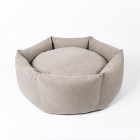 Charley Chau Ducky Donut Dog Bed in Cosmo - Limestone