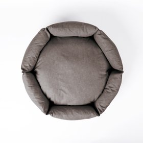 Charley Chau Ducky Donut Dog Bed in Cosmo - Loam Grey