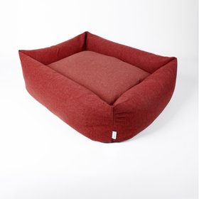 Charley Chau Bliss Bolster Dog Bed in Faroe - Dark Fire