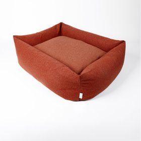 Charley Chau Bliss Bolster Dog Bed in Faroe - Fired Brick