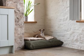Charley Chau Dry Wax Cotton Canvas Day Bed Mattress in Game Green