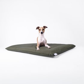 Charley Chau Dry Wax Cotton Canvas Travel Pad / Dog Crate Pad in Game Green