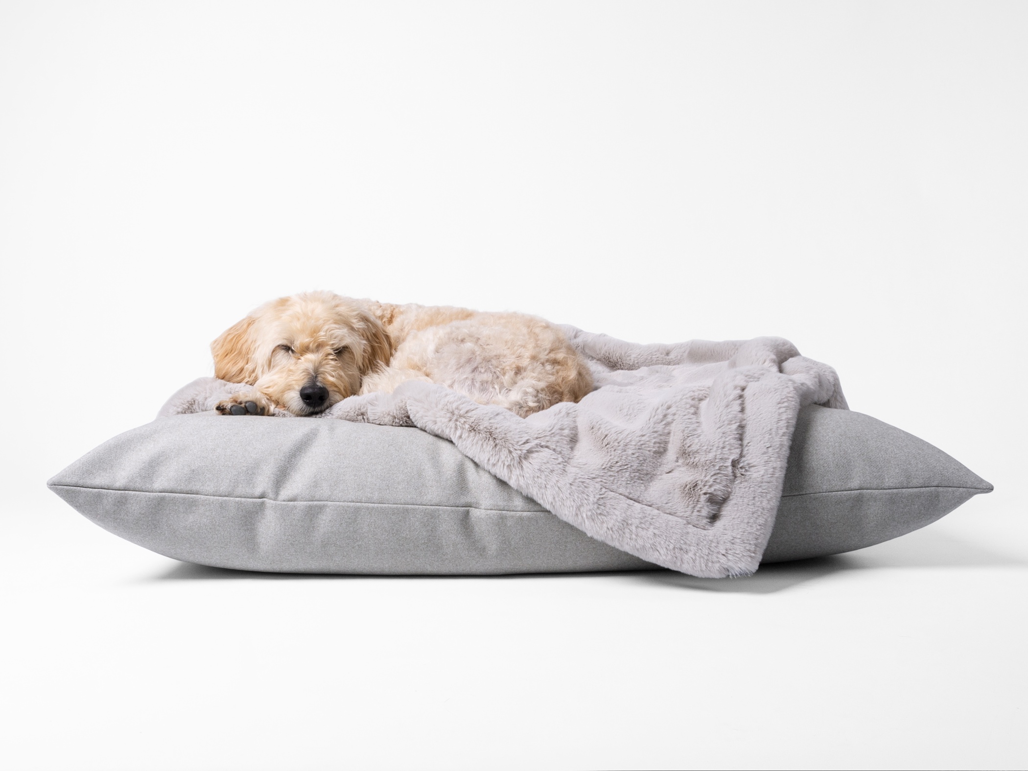 Charley Chau Day Bed Dog Mattress in Faroe Fabric - Pebble