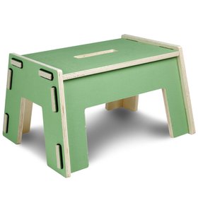 Tritthocker Pappel Pastellgrün