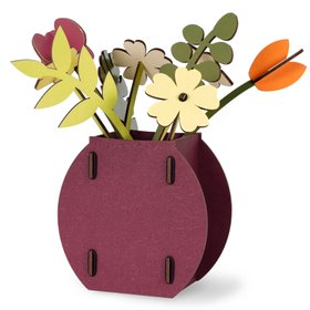 Vase für Trockenblumen Aubergine