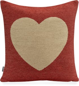 H.O.C.K. Herzl Wendekissen 40x40cm beige / bordeaux Heart Herz