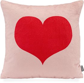 H.O.C.K. Sweet-Heart Dekokissen 45x45cm Herz Samt pink rot