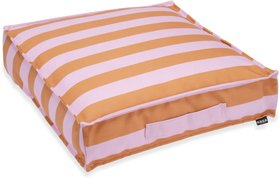 RIVIERA STRIPE Outdoor Matratzenkissen COGNAC FLIEDER 50x50x10 (Desktop)