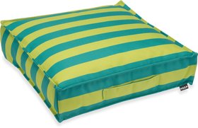H.O.C.K. Riviera Stripe Outdoor Matratzenkissen 50x50x10cm Green Petrol Streifen
