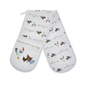 'Girls just want to have FUN!' Hens and Cockerels 100% Cotton Double Oven Glove