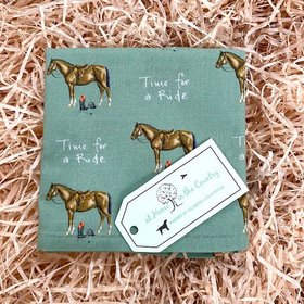 Time for a Ride Horse Handkerchief (Dark Green)