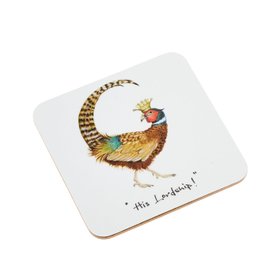 A Pack of 8 His Lordship Pheasant Coasters
