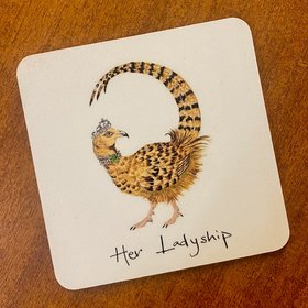 A Pack of 8 Her Ladyship Pheasant Coasters