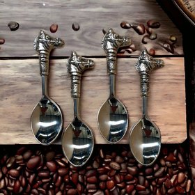 Set of 4 Metal Horse Teaspoons