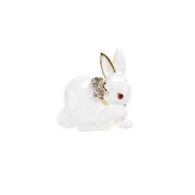 White Rabbit Brooch