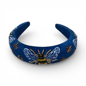 The Royal Blue & Gold Bee Headband