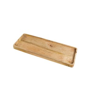 Mango Wood Rectangular Decorative Tray - 34.5cm