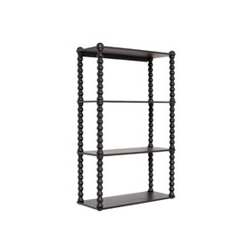 Black Wooden Bobble Framed 3 Tier Shelf
