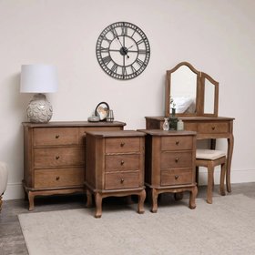 Dressing Table Set, Chest of 4 Drawers & Pair of Bedside Tables - Ashwell Range