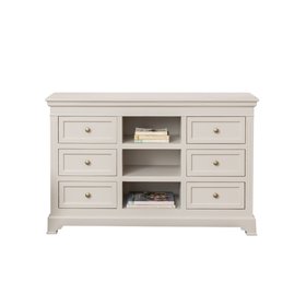 Large Taupe-Grey Wooden Sideboard Cabinet - Daventry Taupe-Grey Range