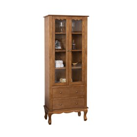 Tall Freestanding Wood Display Cabinet - Ashwell Range