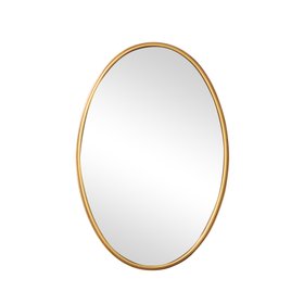 Gold Arched Metal Framed Wall Mirror - 60cm x 40cm