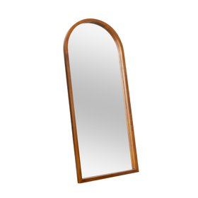 Dark Wood Framed Arched Wall & Leaner Mirror - 60cm x 140cm