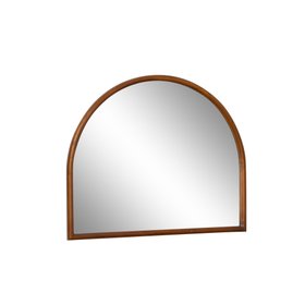 Dark Wood Framed Arched Wall & Mantle Mirror - 90cm x 75cm
