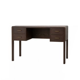 Dark Wood 4 Drawer Dressing Table - Kingsley Range