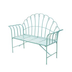 Antique Sage Green Garden Bench