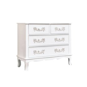 Antique White 4 Drawer Chest of Drawers - Pays Blanc Range
