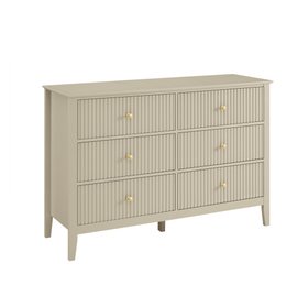 Large 6 Drawer Chest of Drawers - Hales Taupe Range