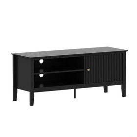 Large Black Wooden Tv Cabinet - Hales Black Range