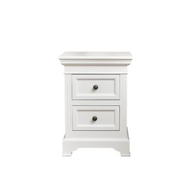 Ivory Two Drawer Bedside Table - Daventry Ivory Range