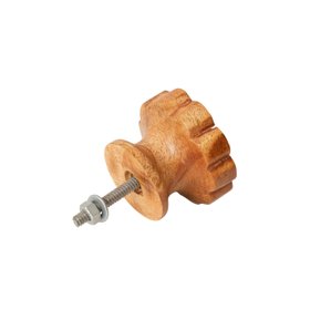 Set of 4 Wooden Flower Drawer Knobs