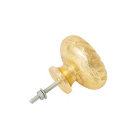 Set of 4 Extra Large Gold Swirl Drawer Knobs