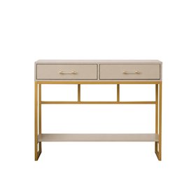 Large Two Drawer Console / Dressing Table - Liana Taupe Range