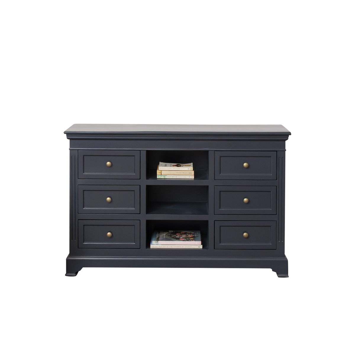 Large Navy Black Wooden Sideboard Cabinet - Daventry Navy Black Range